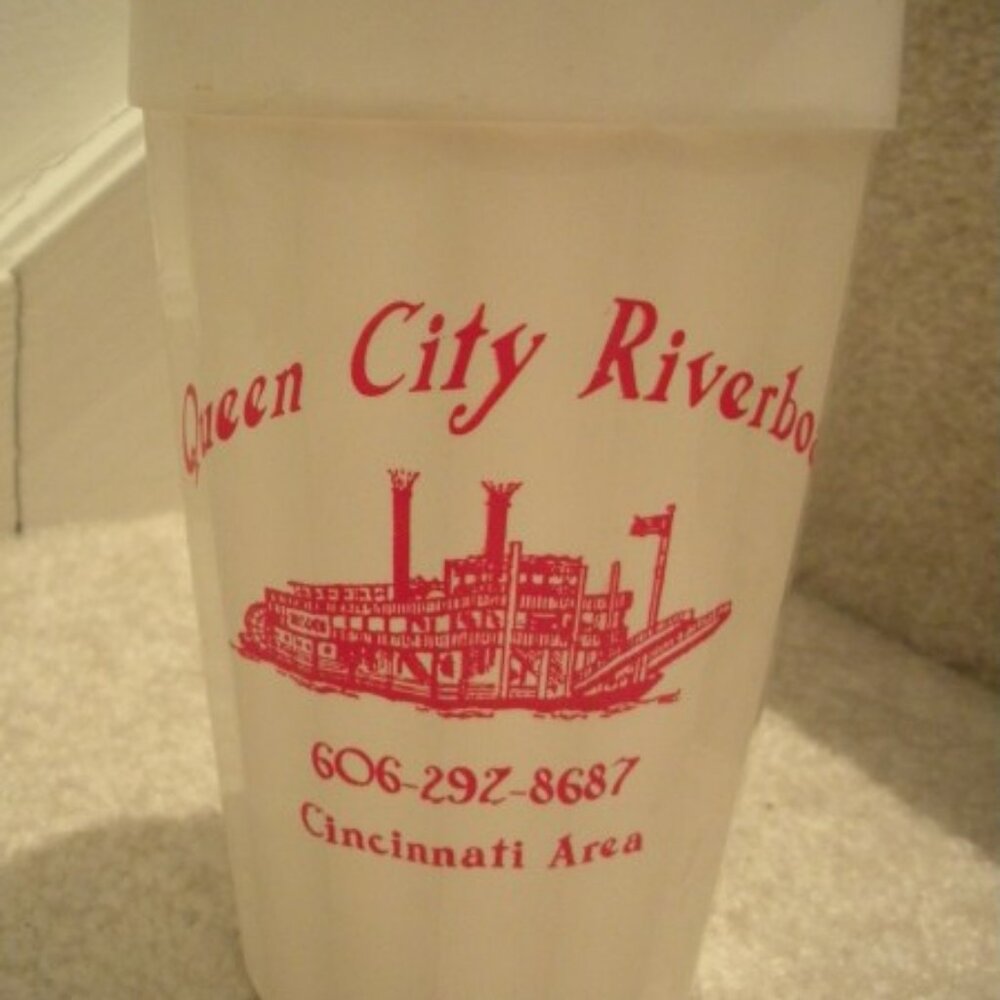 Drinking Glass Queen City Riverboats Tall Stacks Festival Cup Cincinnati Ohio